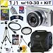 Nikon 1 J1 10.1 MP HD Mirrorless Compact Digital Camera System with 10-30mm f/3.5-5.6 VR 1 NIKKOR Zoom Lens (Silver) + 16GB Deluxe Accessory Kit