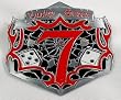 Lucky Seven Enamel Pewter Buckle
