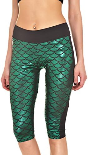 Women's Activewear Capri Legging Workout Gym Spanx Yoga Pants Tights Green L