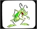 Mouse Pad with green, insect, drooling, grasshopper, standing