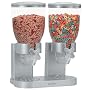 Double Dry Food Dispenser - Silver