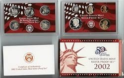 2002 US MINT SILVER PROOF COIN SET W/ STATE QUARTERS