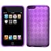 GTMax Durable Gel Skin Protector Case - Purple Checker For Apple iPod Touch 8GB 32GB 64G 3rd 3G Generation NEWEST MODEL