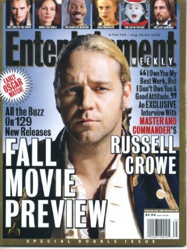 Entertainment Weekly August 22 & 29, 2003 Russell Crowe/Master and Commander, Fall Movie Preview, The Neptunes, Kenna