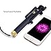New Generation Selfie stick,MOKAI START® Monopod Extendable Selfie Stick Self Portrait Pole with Built-in Remote Shutter Button Designed for Apple, Android Smartphones