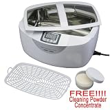 INDUSTRAL GRADE 160 WATTS 5.29PINTS DIGITAL HEATED ULTRASONIC CLEANER + FREE Cleaning Concentrate Powder Included!