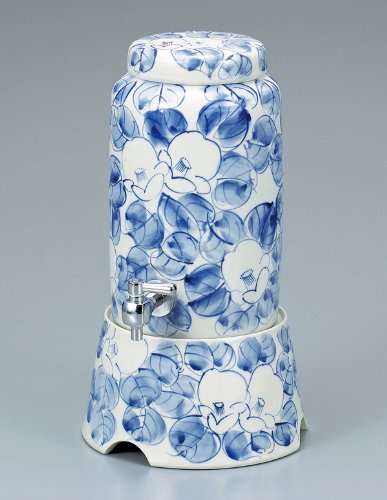 九谷焼！ 九谷和窯 ☆染付椿文・焼酎サーバー・２，２００ｃｃ☆ 新品