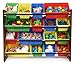Tot Tutors WO420 Discover Collection Supersized Wood Toy Storage Organizer Toddler Espresso/Primary