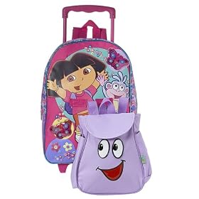 Dora the Explorer 3-pc. Rolling Backpack by Dora The Explorer
