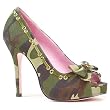 Leg Avenue Shoes Women's LA420-ARMY 4" Camo Peep Toe Pump