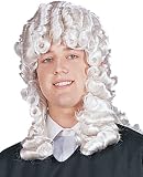 Mens Curly Judges Costume Wig