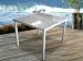 Gartentisch Aluminium Glastisch 90x90cm - Silbergrau