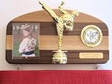 Martial Arts Belt Display with a Kick ! Signature Oak - Walnut