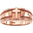 14K Rose Gold Cross Lady's Wedding Band