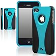CaseCrown EXO Case for Apple iPhone 4 & 4S (AT&T, Sprint, & Verizon compatible) -Turquoise/Black