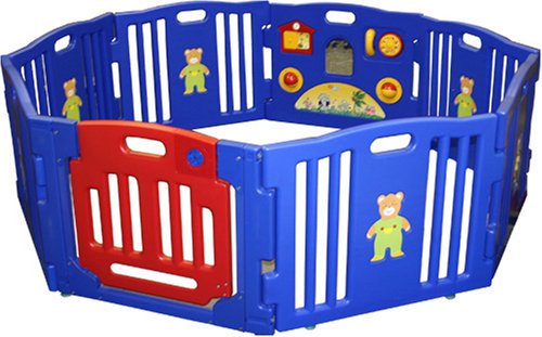 Buy Low Price iBuy Source Baby Playpen PlayCenter 8 Panel Blue PTJBW8-BLUE