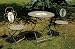 Garden Patio Antique Stone Bistro Set with Flower Inlay