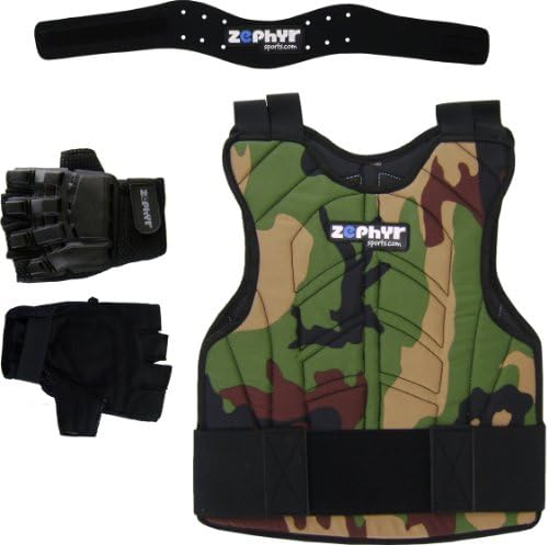 Zephyr Sports Padded Chest Protector Combo Package - Camo