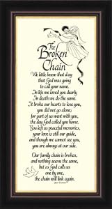 Amazon.com: Broken Chain Sympathy Poem Framed Gift for Memorial ...