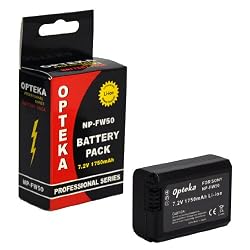 Opteka NP-FW50 1750mAh Ultra High Capacity Li-ion Battery Pack for Sony NEX-3 and NEX-5 Digital Cameras