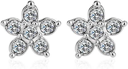 VEECAS | Dream Sakura Flower Pierced Earrings (Platinum)
