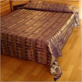 4 Apsaras Bedspread - Blue