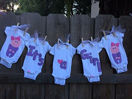 IT'S A GIRL ONESIE BANNER. Gender reveal onesie baby shower banner one of a kind handmade Purple polka dots-multiple colors