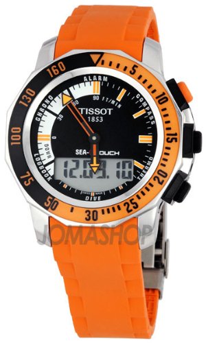 Tissot Men's T0264201728103 Sea-Touch Orange Rubber Multifunction Analog-Digital Dial Watch Tissot Men's T0264201728103 Sea-Touch Orange Rubber Multifunction Analog-Digital Dial Watch