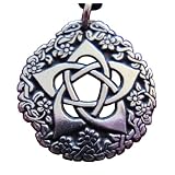 Pewter Pentacle of the Goddess Pendant Pagan Wicca Wiccan Necklace Pentagram Witchcraft Jewelry Gift