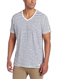 Nautica Mens Stripe Slub V-Neck Tee Shirt