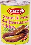 Osem Sweet & Sour Med Pickles New, 19-Ounce Cans (Kosher for Passover)(Pack of 12)