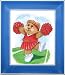 Sports Bear Cheerleader Star - Childrens Wall Art, Kids Wall Art, Nursery Wall Art