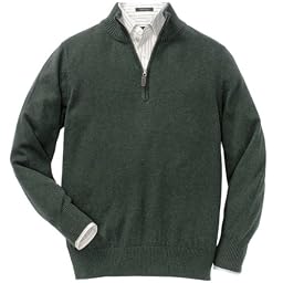 Eddie Bauer Cotton Cashmere Half-zip Mock Neck Sweater Eddie Bauer Cotton Cashmere Half-zip Mock Neck Sweater