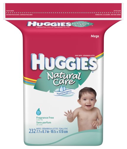 Huggies Natural Care Fragrance Free Baby Wipes Popup Refill, 232-Count Pack (Pack of 3)
