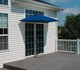 OFF-THE-WALL BRELLA 7.5 Ft. Half Umbrella - Blue - Olefin