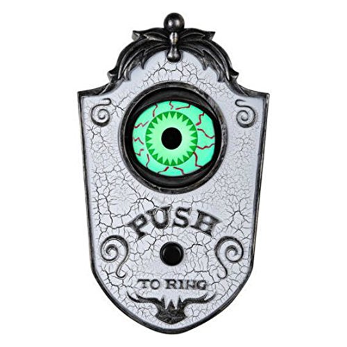 Light Up Talking Eyeball Door Bell For Spooky Haunted House Halloween Decoration