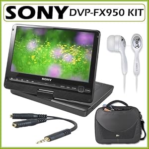 Sony DVP-FX950 Portable DVD Player with 180� 9-Inch Widescreen + Accessory Kit 