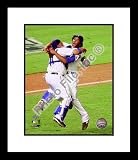 Neftali Feliz and Bengie Molina Texas Rangers Framed 8x10 Photograph 2010 ALCS Celebration