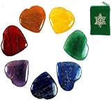 Indoor Fountains item: 7 CHAKRA HEART STONES w/ Heart Chakra Pouch ~ Jasper, Aventurine, Lapis Lazuli, Sodalite, & Amethyst