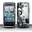 Best Deal USA Rubberized Silver Black Vine Flower Snap on Design                                                                                                                                                                                               