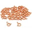 36 Copper Plated Spring Ring Clasps Necklace Parts 6mm