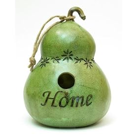 Green Gourd 'Home' Birdhouse by 