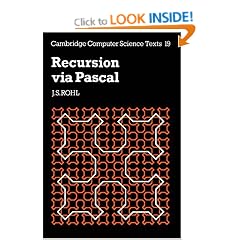 Recursion Via Pascal (Cambridge Computer Science Texts)