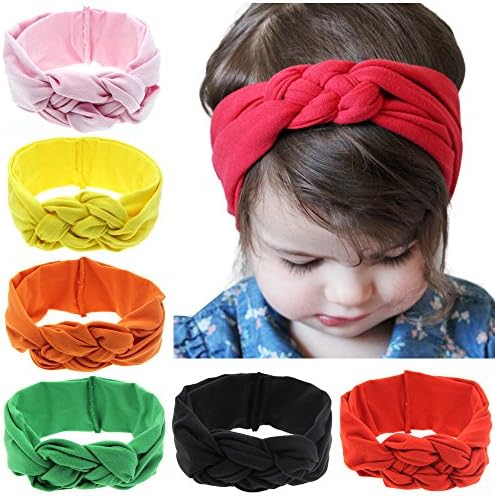 Visokar® Baby's Stretchy Hair Hoops Headbands and Adorable Girl's Hair Bows (6 Pcs/lot)