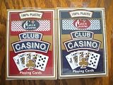 2 Decks Red Blue Club Casino 100% Plastic Playing Cards