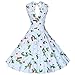 Maggie Tang Women's 1950s 60s Vintage Rockabilly Halter-Neck Swing Dress
