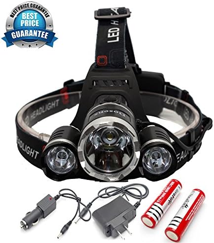 LED Headlamp Waterproof Rechargeable Headlight Camping Riding Fishing Hunting Hiking Lantern 8000LM