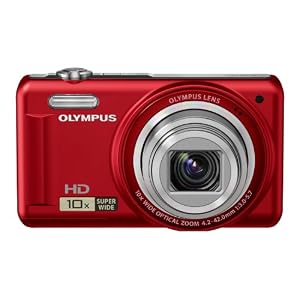    Olympus VR 310 Digitalkamera  14 Megapixel, 10 fach opt. Zoom, 7,6 cm  3 Zoll  Display, bildstabilisiert  rot   