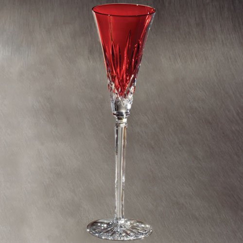 Lismore Jewels Tall Flute Glass Finish: Ruby 
Lismore Jewels Tall Flute Glass Finish: Ruby