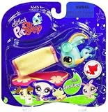 Littlest Pet Shop Assortment 'B' Series 2 Collectible Figure Blue Angel Fish with Surf Board